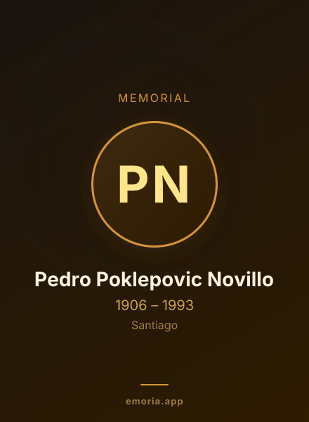 Memorial portrait of Pedro Poklepovic Novillo