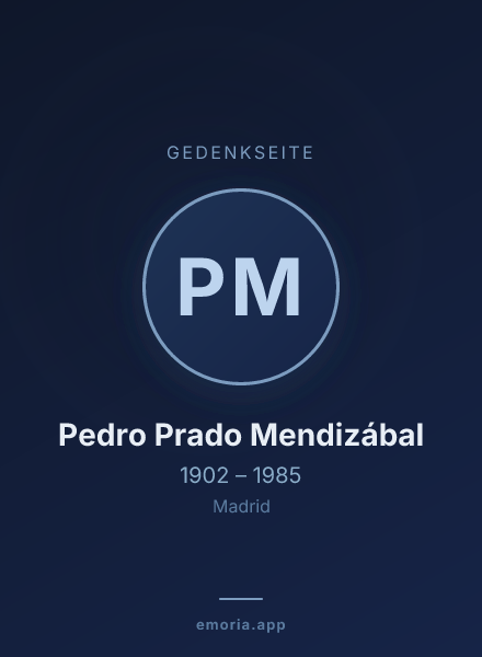 Gedenkportrait von Pedro Prado Mendizábal