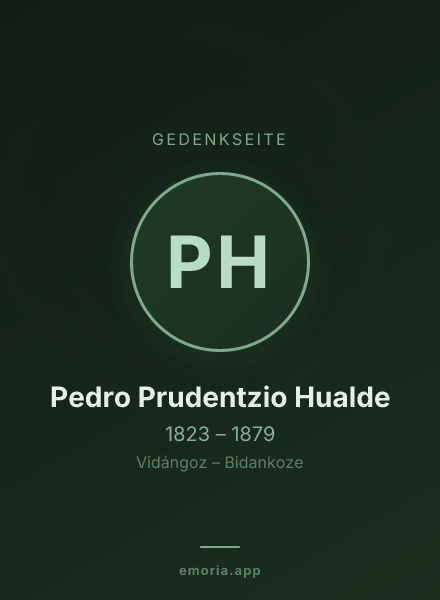 Gedenkportrait von Pedro Prudentzio Hualde