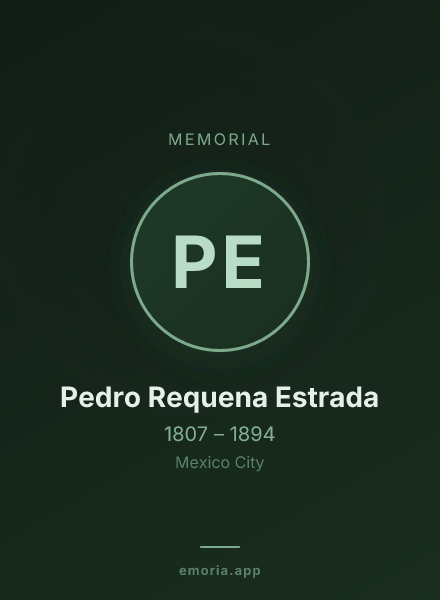 Memorial portrait of Pedro Requena Estrada