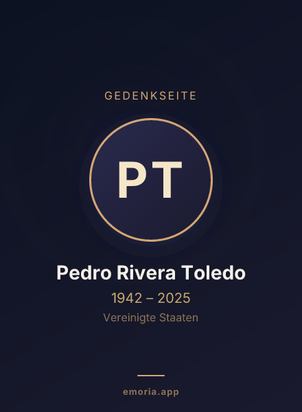 Gedenkportrait von Pedro Rivera Toledo