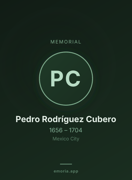 Memorial portrait of Pedro Rodríguez Cubero
