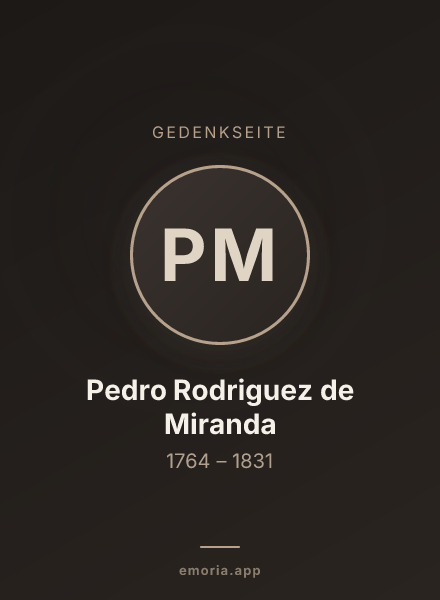 Gedenkportrait von Pedro Rodriguez de Miranda