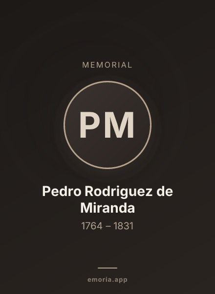 Memorial portrait of Pedro Rodriguez de Miranda
