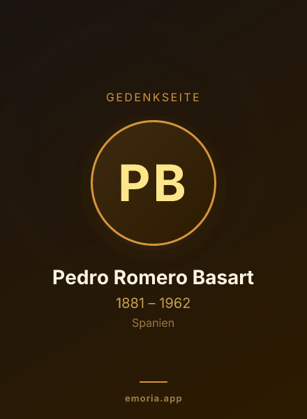 Gedenkportrait von Pedro Romero Basart