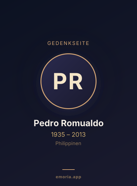 Gedenkportrait von Pedro Romualdo