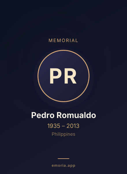 Memorial portrait of Pedro Romualdo