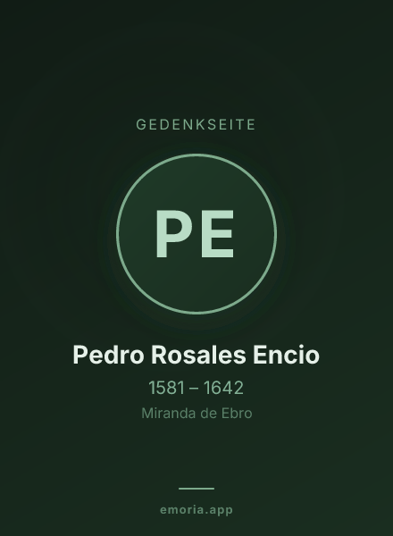 Gedenkportrait von Pedro Rosales Encio