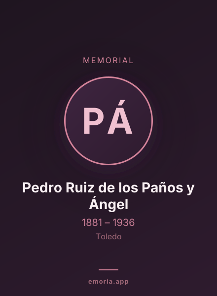 Memorial portrait of Pedro Ruiz de los Paños y Ángel