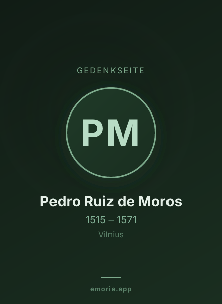 Gedenkportrait von Pedro Ruiz de Moros