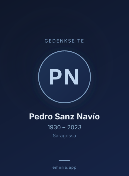 Gedenkportrait von Pedro Sanz Navío