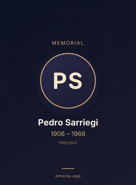 Memorial portrait of Pedro Sarriegi