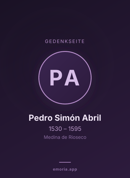 Gedenkportrait von Pedro Simón Abril
