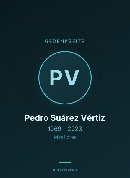 Gedenkportrait von Pedro Suárez Vértiz