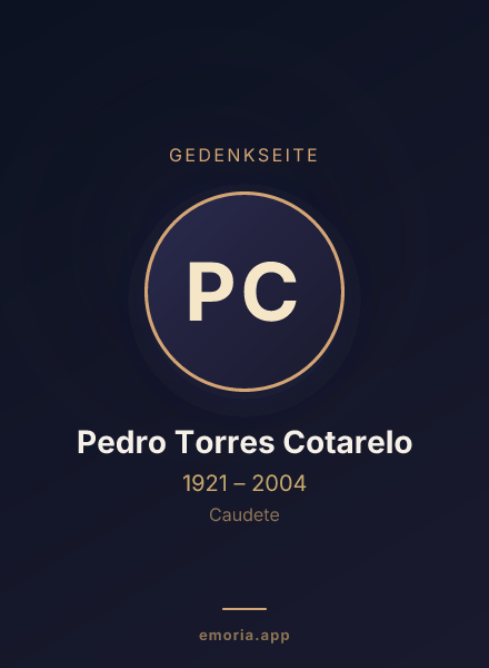 Gedenkportrait von Pedro Torres Cotarelo
