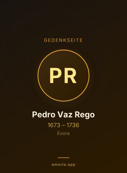 Gedenkportrait von Pedro Vaz Rego