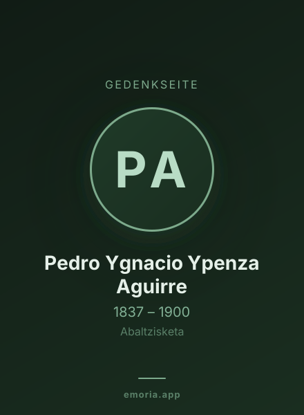 Gedenkportrait von Pedro Ygnacio Ypenza Aguirre