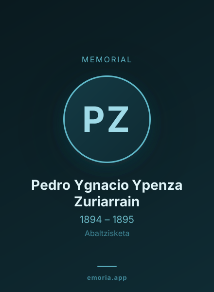 Memorial portrait of Pedro Ygnacio Ypenza Zuriarrain