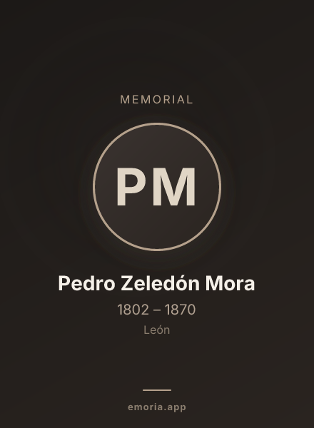 Memorial portrait of Pedro Zeledón Mora