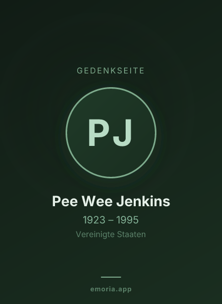 Gedenkportrait von Pee Wee Jenkins