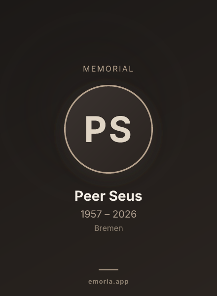 Memorial portrait of Peer Seus