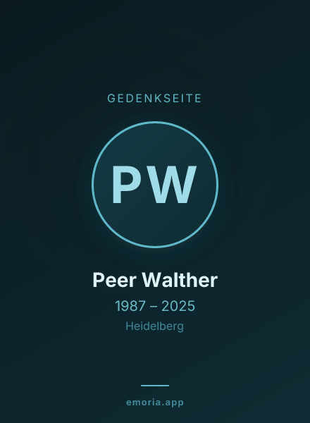 Gedenkportrait von Peer Walther