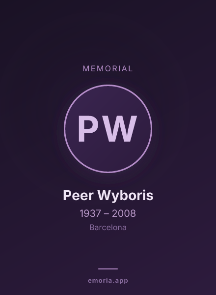 Memorial portrait of Peer Wyboris