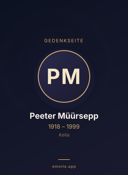 Gedenkportrait von Peeter Müürsepp