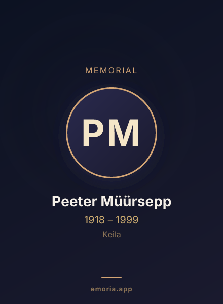 Memorial portrait of Peeter Müürsepp