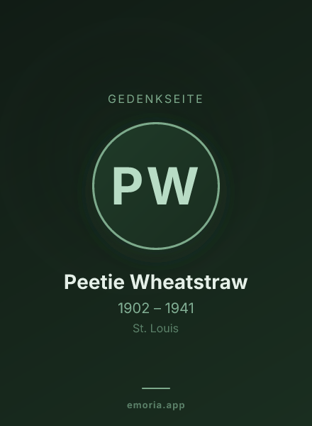 Gedenkportrait von Peetie Wheatstraw