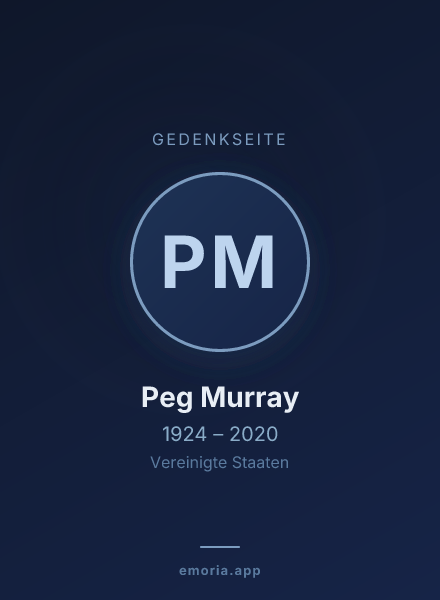 Gedenkportrait von Peg Murray