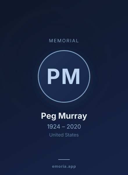 Memorial portrait of Peg Murray