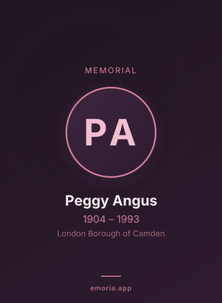 Memorial portrait of Peggy Angus