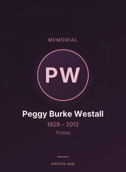 Memorial portrait of Peggy Burke Westall