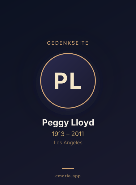 Gedenkportrait von Peggy Lloyd