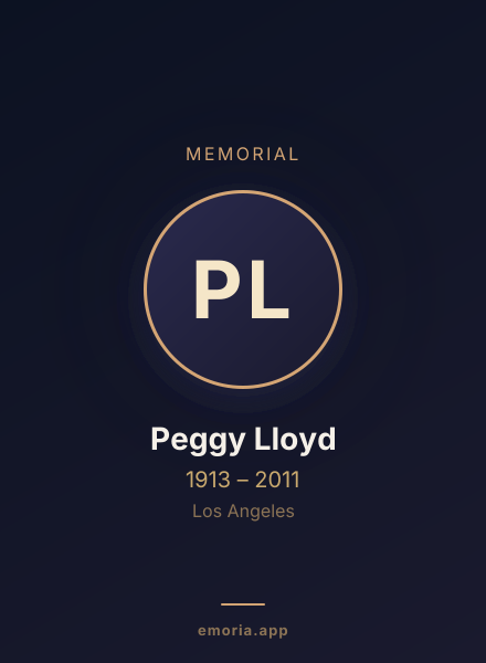 Memorial portrait of Peggy Lloyd