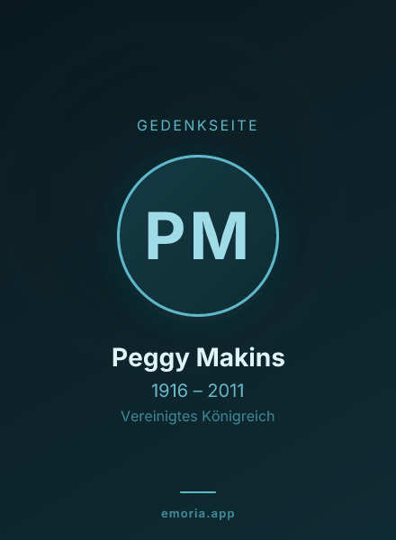 Gedenkportrait von Peggy Makins