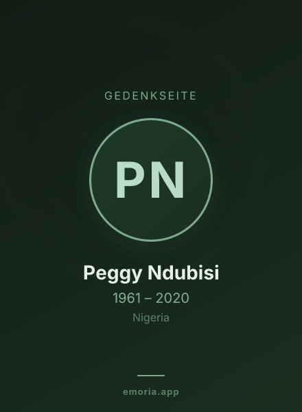 Gedenkportrait von Peggy Ndubisi