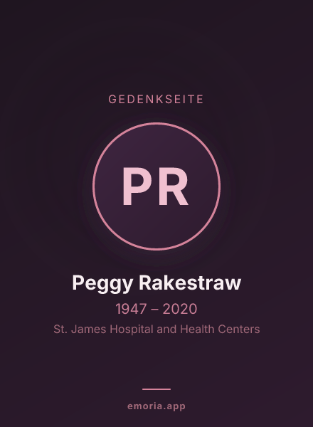 Gedenkportrait von Peggy Rakestraw