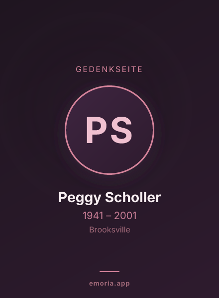 Gedenkportrait von Peggy Scholler