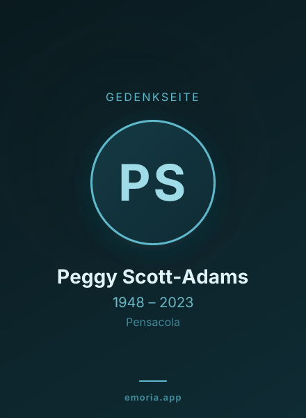 Gedenkportrait von Peggy Scott-Adams