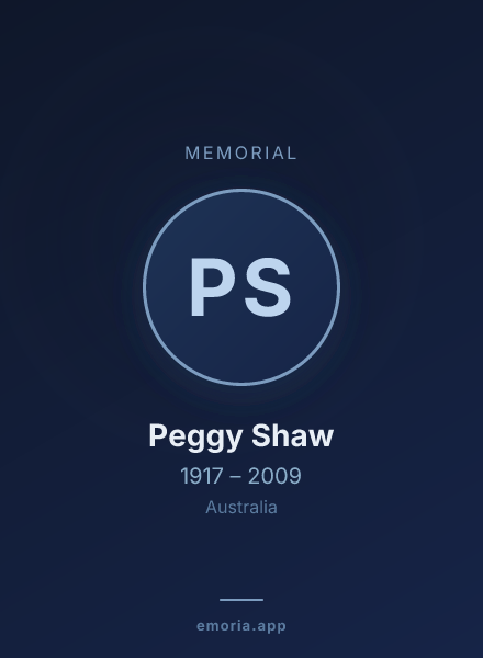 Memorial portrait of Peggy Shaw