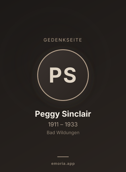 Gedenkportrait von Peggy Sinclair