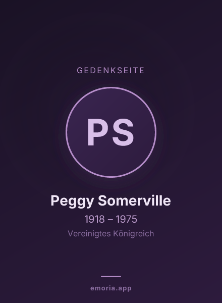 Gedenkportrait von Peggy Somerville