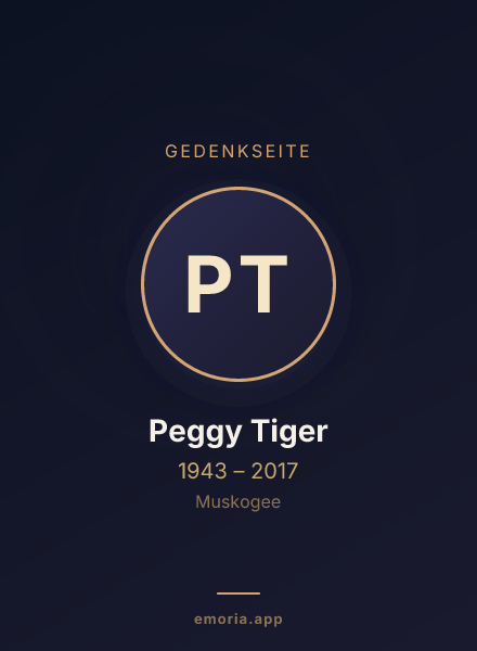 Gedenkportrait von Peggy Tiger
