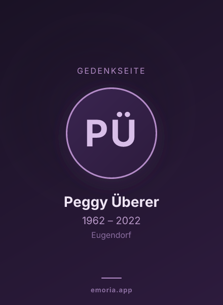 Gedenkportrait von Peggy Überer
