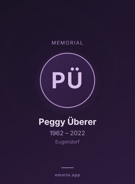 Memorial portrait of Peggy Überer
