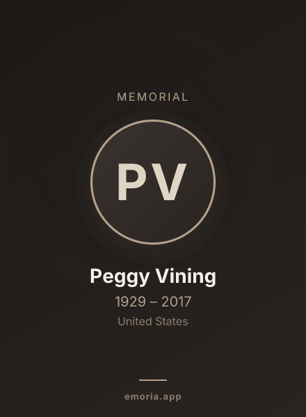 Memorial portrait of Peggy Vining