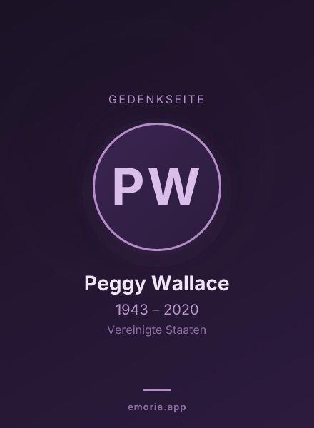 Gedenkportrait von Peggy Wallace