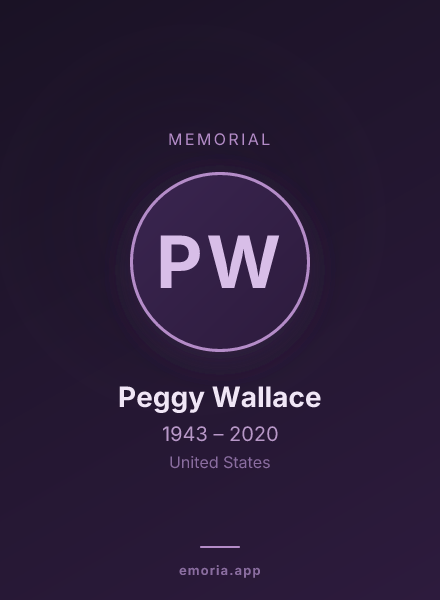 Memorial portrait of Peggy Wallace